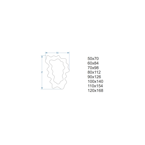 Lustro nieregularne w ramie mdf - MISTY – Blobs Mirrors
